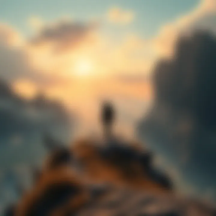 Character exploring vast open world A character traversing a large open world with diverse terrains and landscapes in Death Stranding 2.