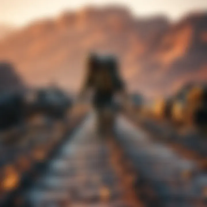 A character constructs a road while carrying supplies through a rugged terrain in Death Stranding 1