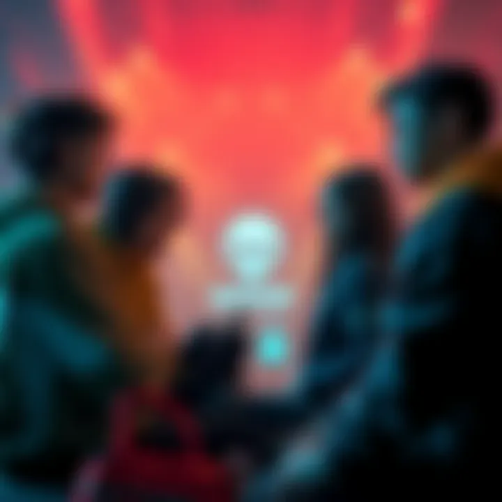Group of gamers sharing ideas about gameplay changes for the game Deathloop