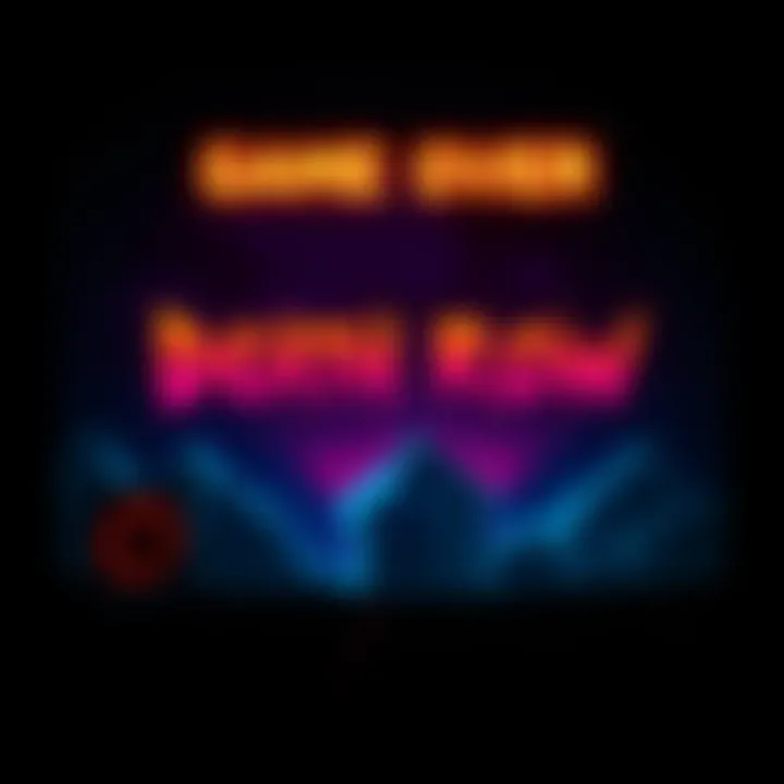 A nostalgic game over screen from Deathrow featuring bold graphics and vibrant colors