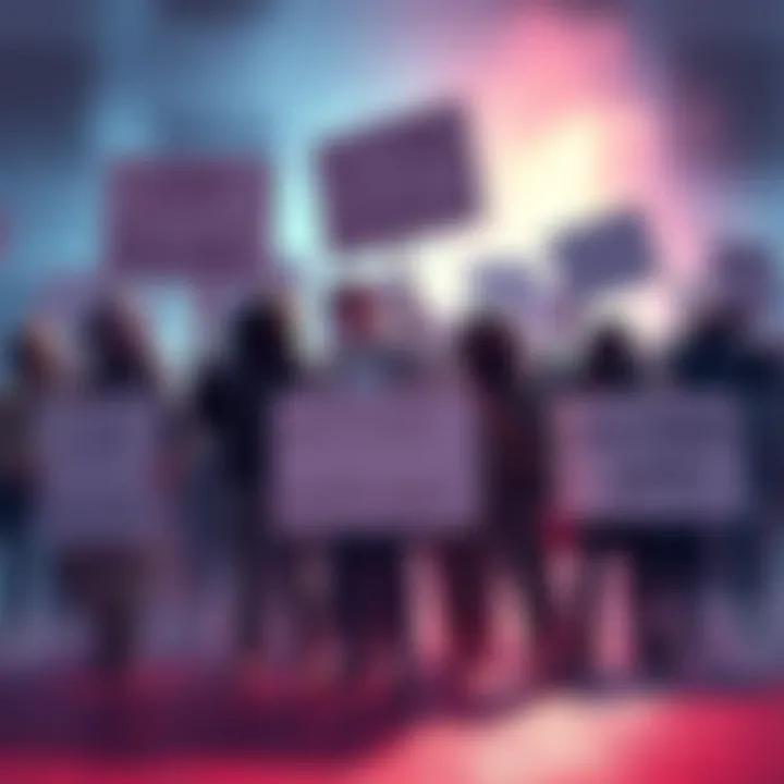 A group of players holding signs demanding the preservation of Deathverse amidst its removal