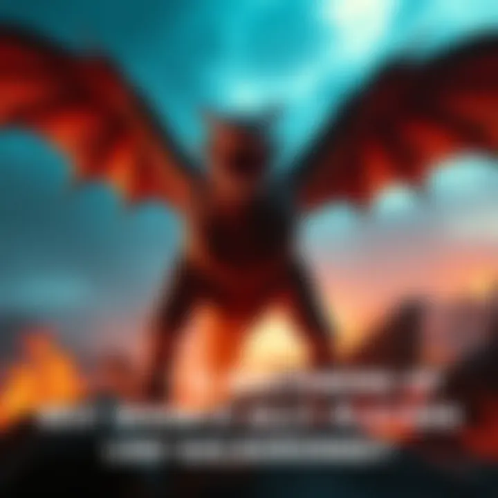 A fierce dragon named Deathwing roaring in a fiery scene, showcasing its powerful presence in a fantasy setting.