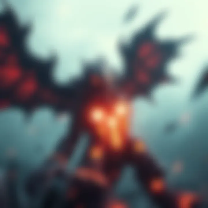 A fierce battle scene between Deathwing and Galakrond, showcasing their powerful forms in an epic clash.