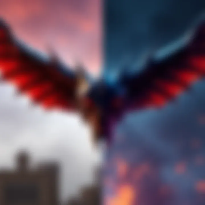 A side-by-side view of the Deathwing skin, showing vibrant colors and details that some players find appealing, while others think it looks overdone.