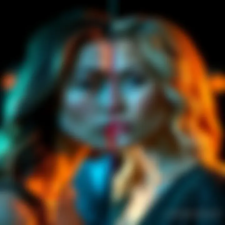A split image showing Claire on one side and Jill on the other, representing the attractiveness poll debate.