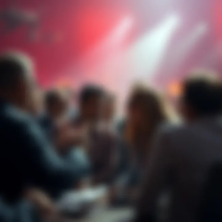 People discussing the fairness of Lightborn, showing a group engaged in a heated debate with expressive gestures.