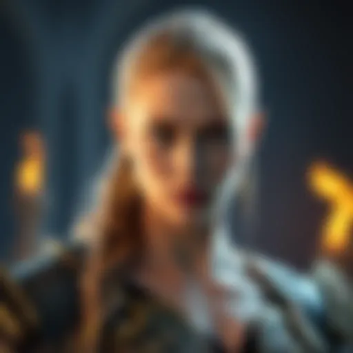 Deborah Ann Woll confidently portraying Laufey with a fierce expression