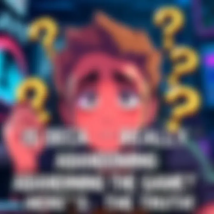 Deca Game Abandonment Rumors Graphic depicting a game character looking worried with question marks around it representing the uncertainty of Deca's future in the game.