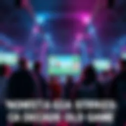 Celebrating a Decade of Gaming A group of fans gather at a gaming event, playing a decade-old game on various screens, showcasing its popularity and enduring appeal.