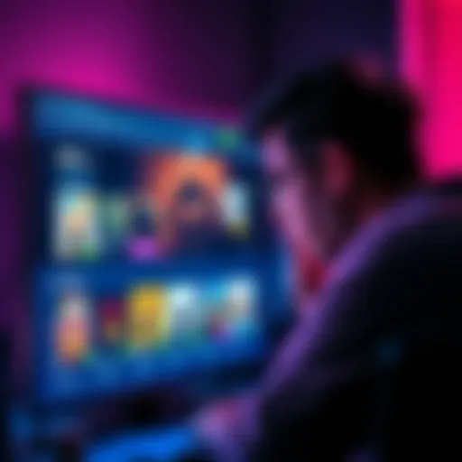 A person looking at a computer screen with a GoG store page showing limited game options, appearing frustrated.