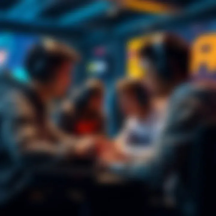 Team of gamers preparing for qualifiers A group of dedicated gamers strategizing and discussing plans for upcoming qualifiers