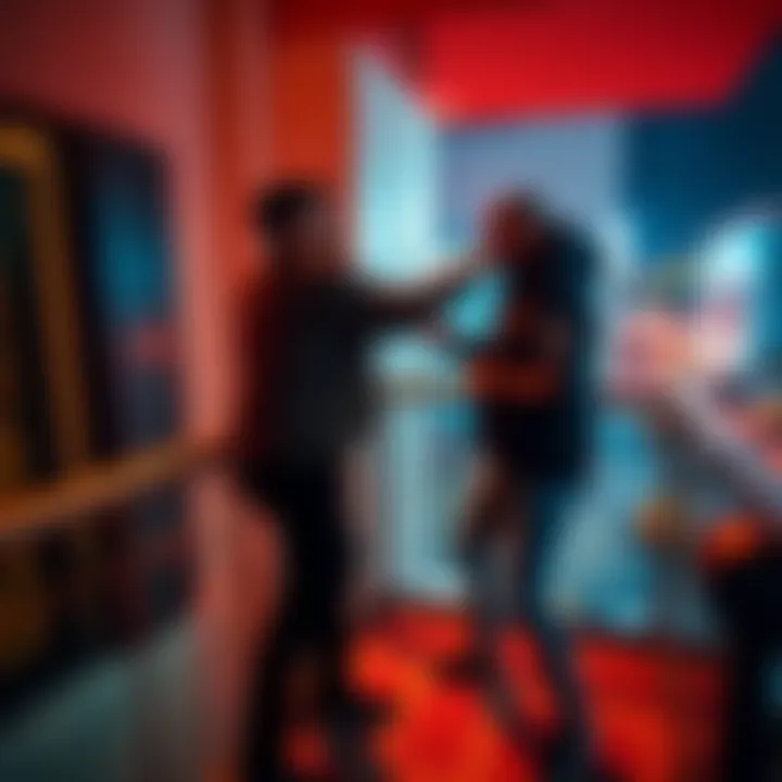 A heated confrontation on a balcony leads to a man punching influencer DeenTheGreat, capturing the moment of escalation.