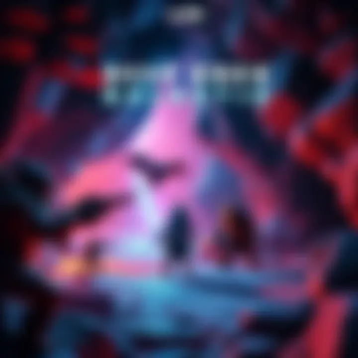 A scene from Deep Rock Galactic showing dwarves battling alien creatures in a colorful underground cave