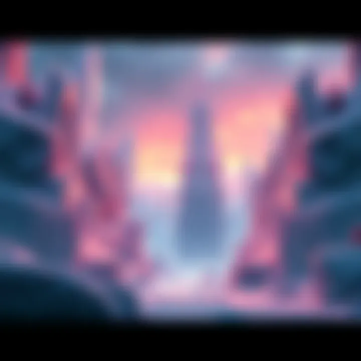 A scene showcasing towering ice structures and challenges in the DeepSlip map, set for release on July 4th.