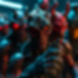 An image showing defeated mutated characters in a gaming scene, showcasing their sorrowful expressions and altered forms.