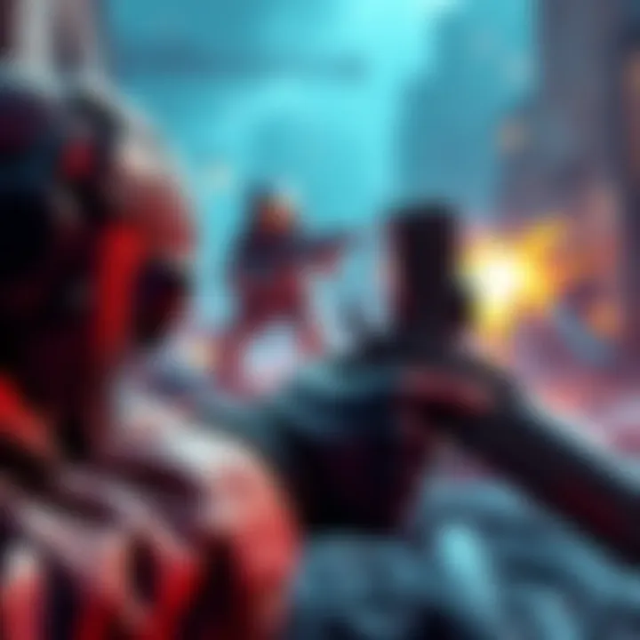 A character aiming a m1911 at an enemy in a game setting, showcasing an intense moment of strategy