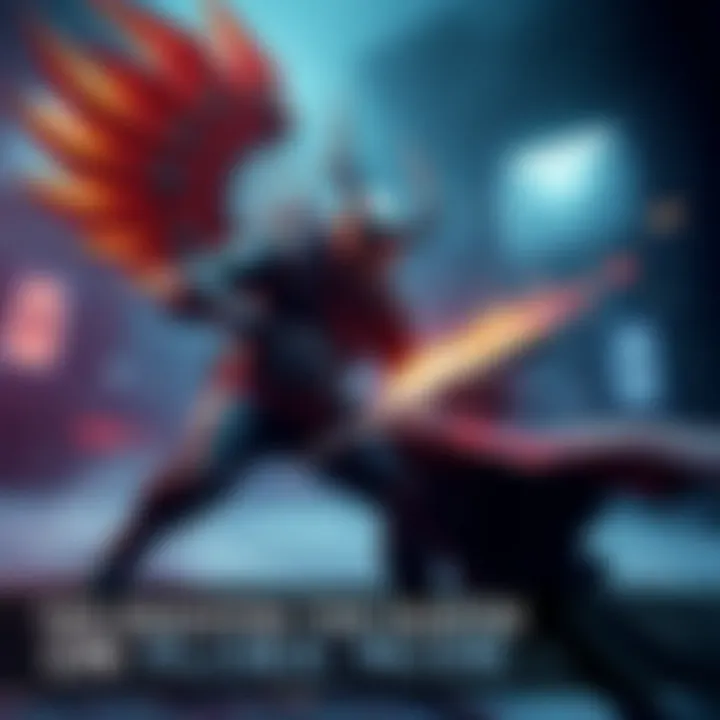 A player character attacking the Hunter enemy on Floor 100 in a video game setting, showcasing intense battle action