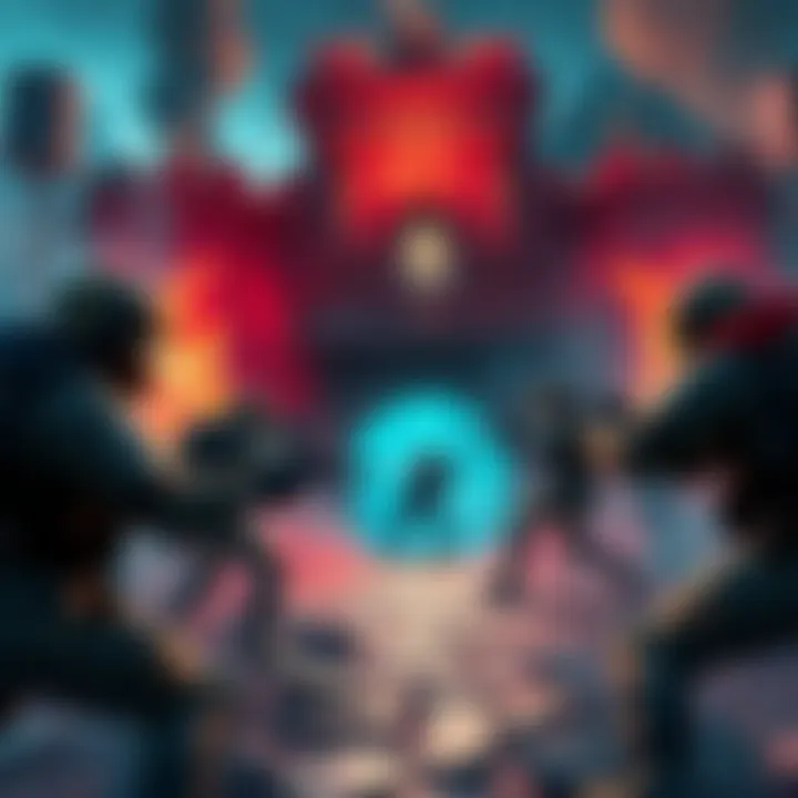 A player working with random teammates to defend an area in a survival game, showing teamwork and strategy in a tense environment.