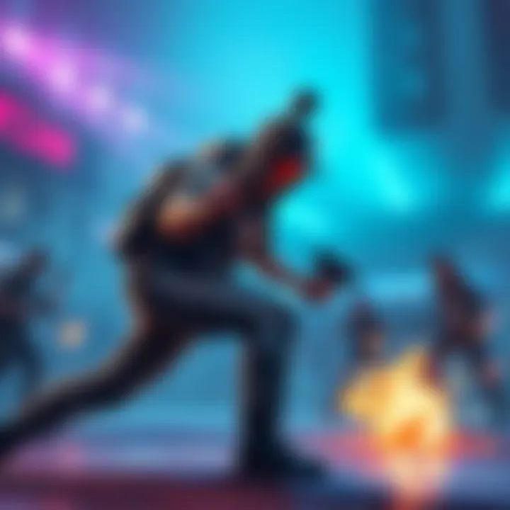 A gamer positioned strategically in a 1v1 match, preparing to block an aerial move called a flip reset