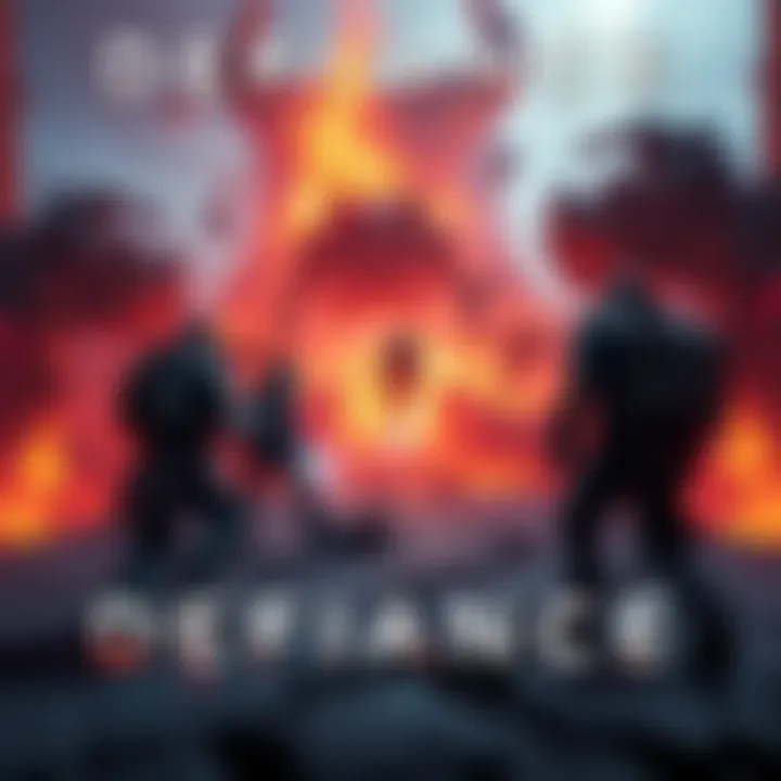 A dynamic scene from the Defiance remaster showing vibrant colors and detailed textures