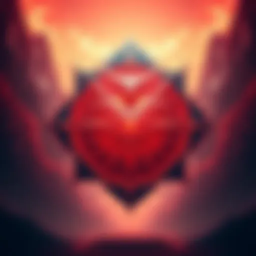 A bold and intricate design of a deity symbol in a fantasy setting, showcasing unique patterns that spark debate.