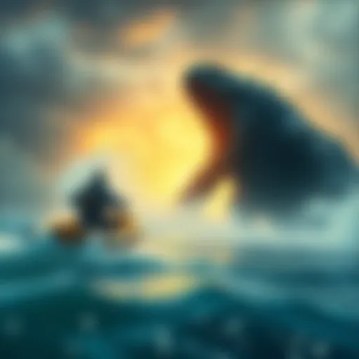 A player struggles with boat controls during the Del Lago boss fight, facing the enormous creature in a turbulent lake