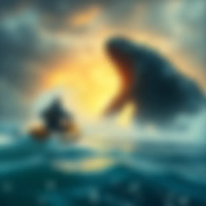 Del Lago Boss Fight A player struggles with boat controls during the Del Lago boss fight, facing the enormous creature in a turbulent lake