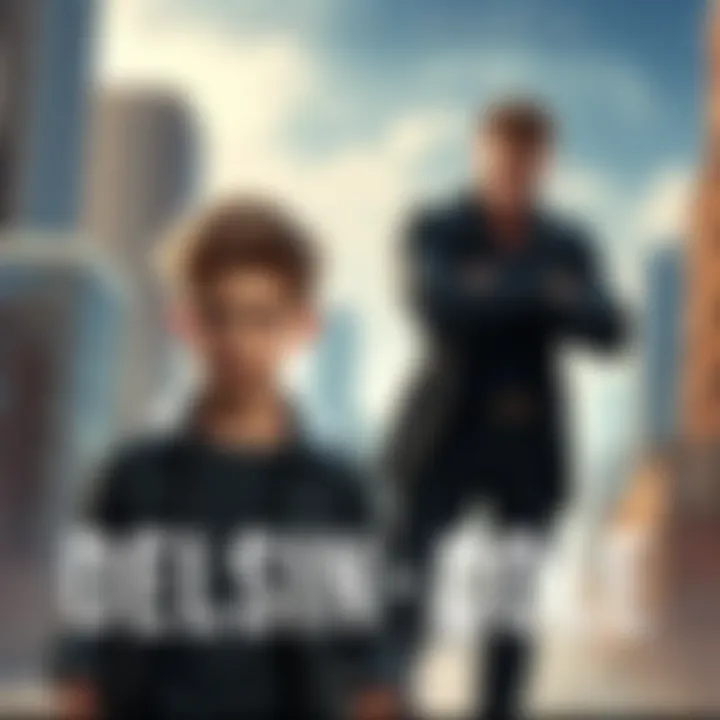 Delsin Rowe, a young character, stands beside Cole McGrath, who looks strong and powerful. They are in an urban setting with a city skyline.