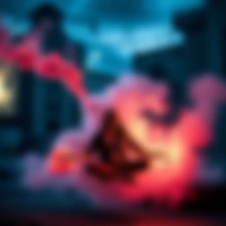 Delsin unleashing smoke clones and meditating, showcasing his unique abilities in an urban environment