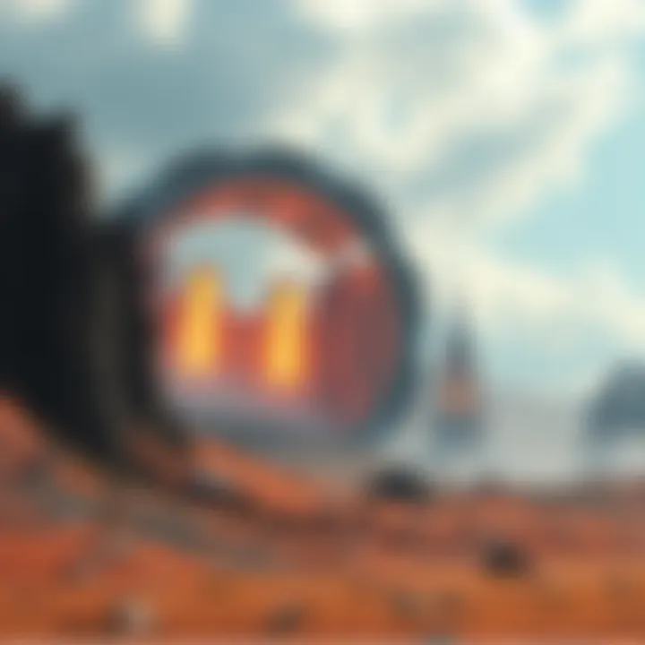 Delta Halo Landscape A view of Delta Halo from Halo 2, showcasing its unique structures and environment.