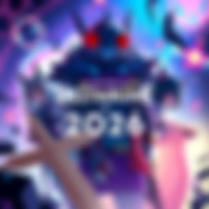 A digital artwork showcasing the characters from Deltarune, with a vibrant background announcing the game's release in 2026.