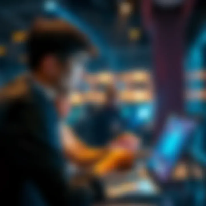 A person engaging with interactive features during a demo presentation, showcasing the unique aspects and user-friendly design of the experience.