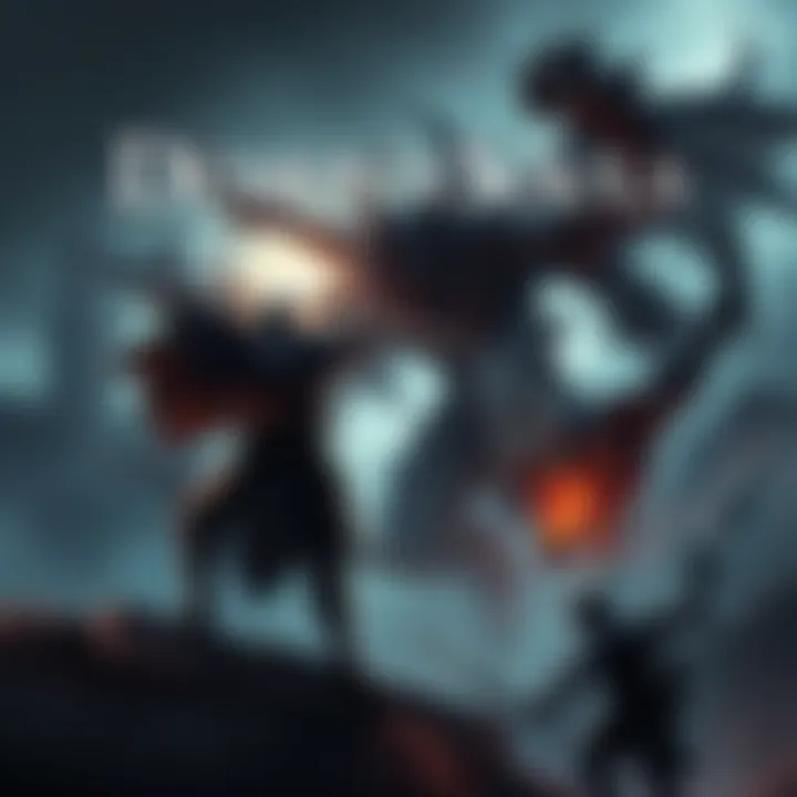 Cover art featuring a knight battling a giant demon in a dark, atmospheric setting.