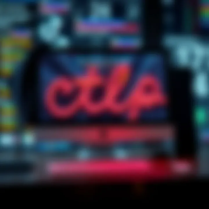 A computer with a denim fabric overlay, showing glitches on the screen, symbolizing the impact of fashion on technology.