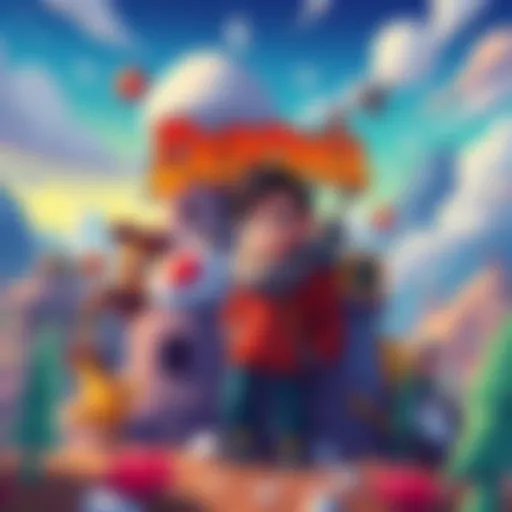 A colorful illustration featuring the main character from Deponia in a whimsical landscape with quirky elements.