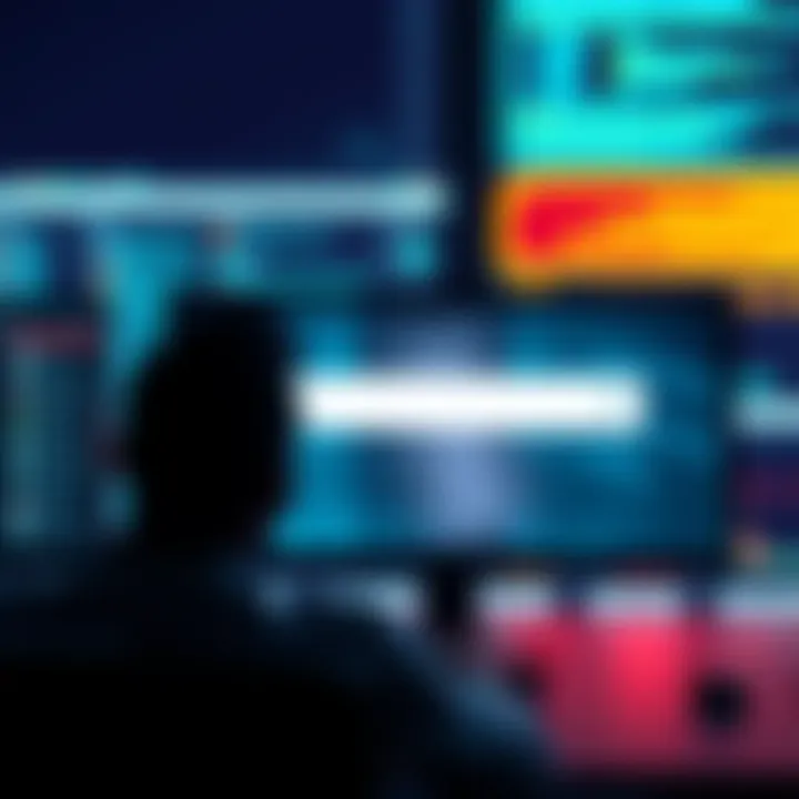 A computer screen showing an unresponsive search bar with a frustrated user looking at it