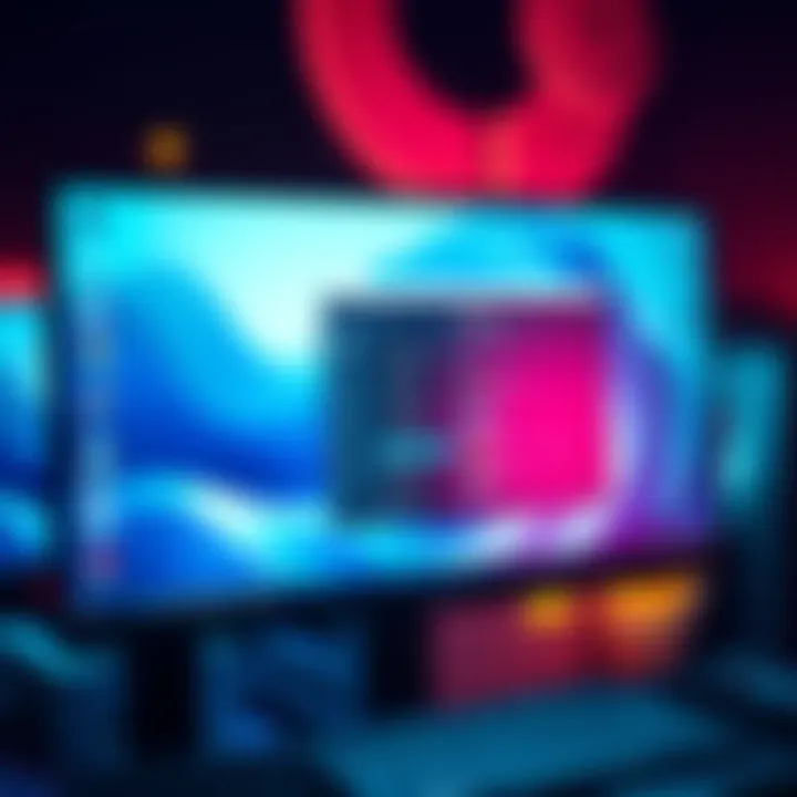 A computer screen displaying a desktop mode issue after Steam OS repair, with application windows open and a settings menu visible.