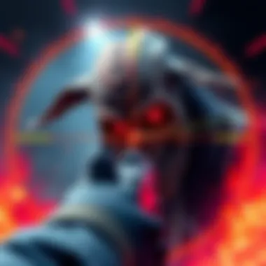 A player aiming at a desnucado's head with a weapon, showcasing the game's targeting mechanics.