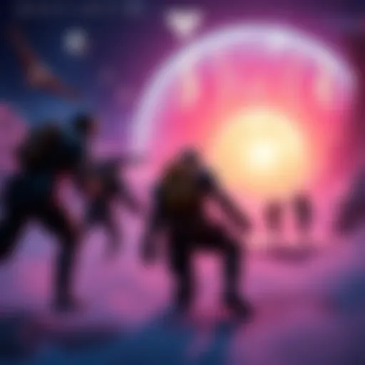 A vibrant scene from Destiny 2 featuring characters in action against a cosmic backdrop.