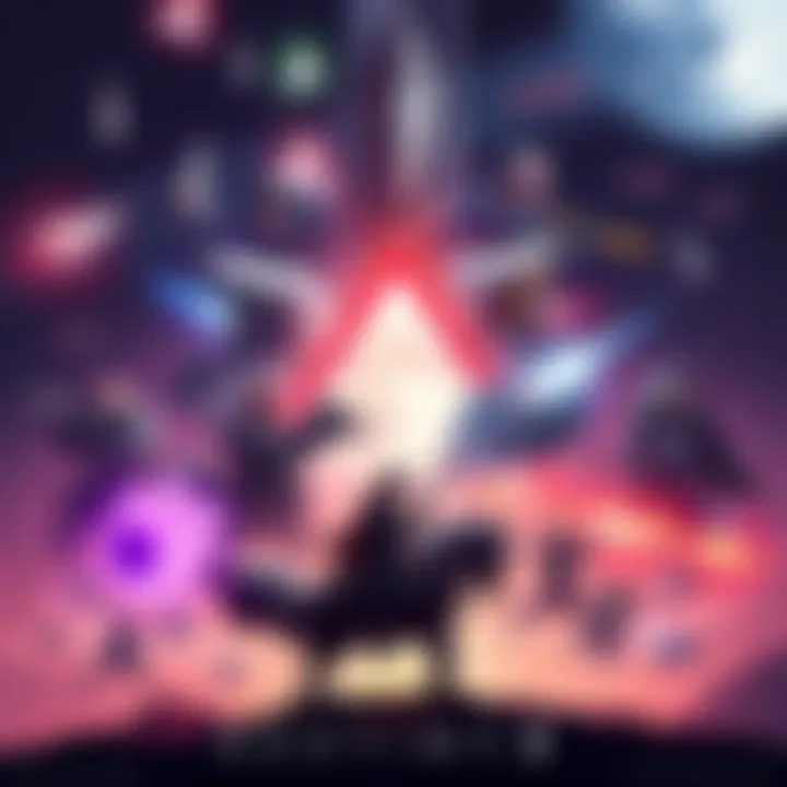 Destiny 2 Expansion Art An illustration showcasing characters and new powers from Destiny 2's Lightfall expansion, featuring iconic weapons and triangular ships in space.