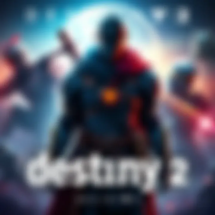 A Guardian character in Destiny 2 showcasing different class options and abilities with a vibrant background of the game's universe.