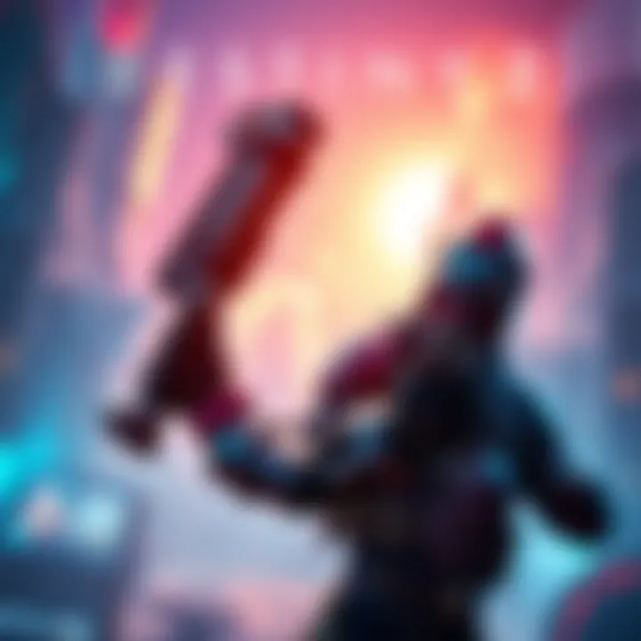A player in Destiny 2 holding Cayde's hand cannon in a vibrant game environment