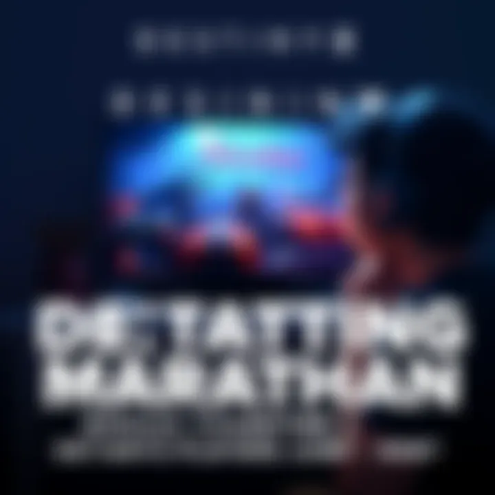 A gamer looking thoughtfully at a screen displaying Marathon gameplay, surrounded by Destiny 2 merchandise