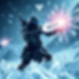 A Guardian using Stasis powers in Destiny 2, showcasing ice effects in an action-packed scene.