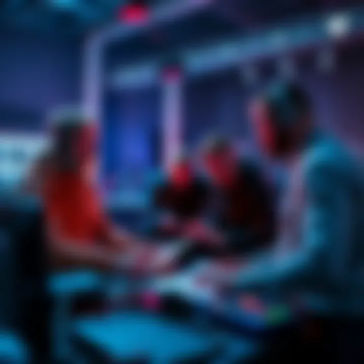 Destiny developers collaborating and discussing game quality improvements in a studio environment