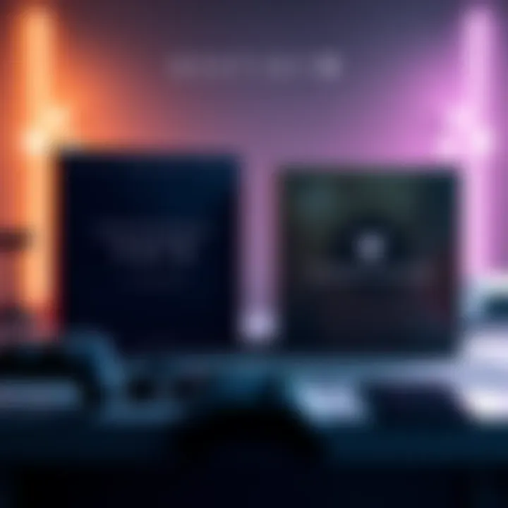 A side-by-side view of the Base Edge of Fate and Ultimate Edition boxes with a glowing backdrop and gaming accessories.