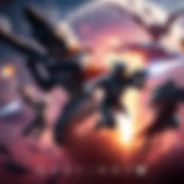 A group of Destiny characters showcasing their powers in a battle scene, representing the highs and lows of the game over the years.