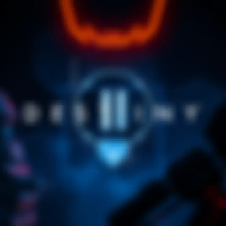A screenshot showing Destiny game logo with a pause symbol on it, indicating a break in gameplay.