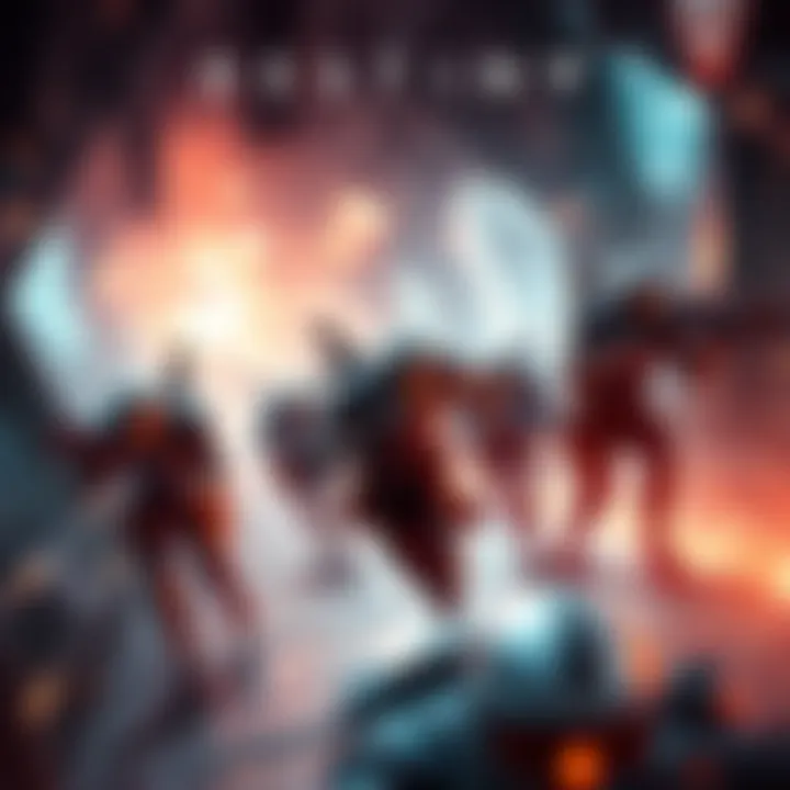 Destiny Guardians Competing in Dungeon Race Guardians in Destiny gear racing through a dungeon, aiming for rewards during the competition