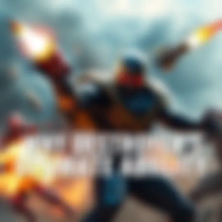 A powerful character known as Destroyer launching a missile attack in a battle scene, expressing frustration about his ultimate ability in combat.